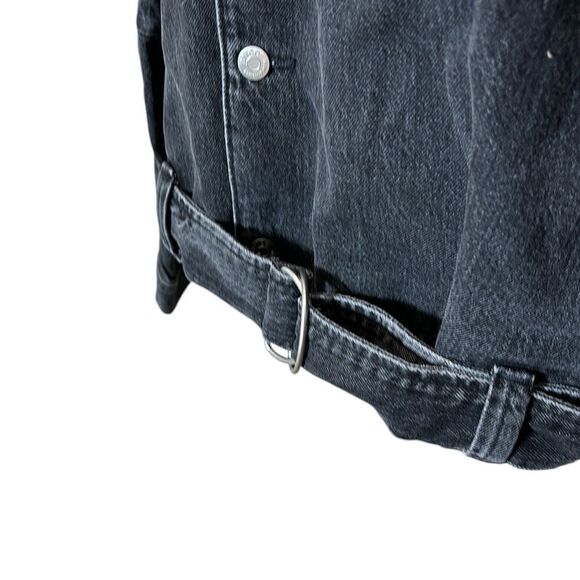 Etica Malloy moto jacket denim black ice edgy rocker sustainable capsule new med - Picture 9 of 13